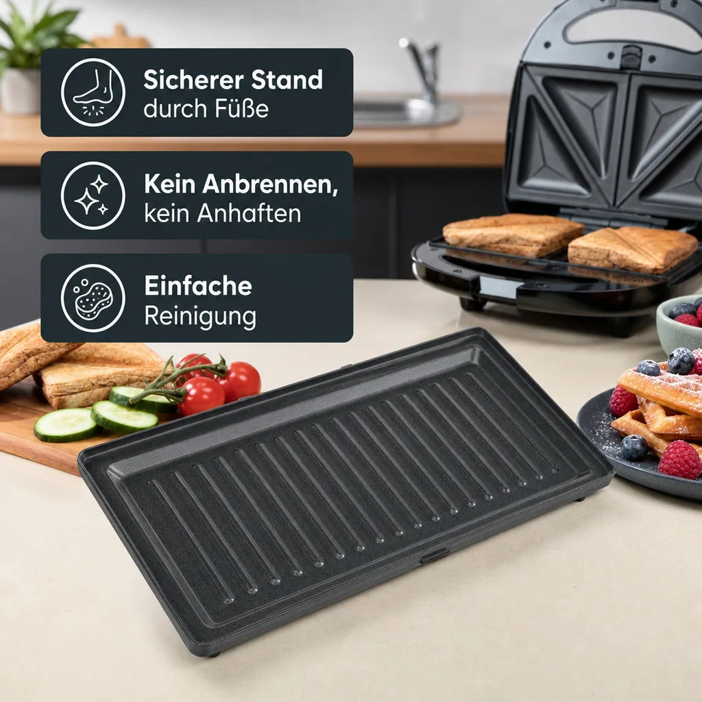 Tischgrill Vario 3in1 800W