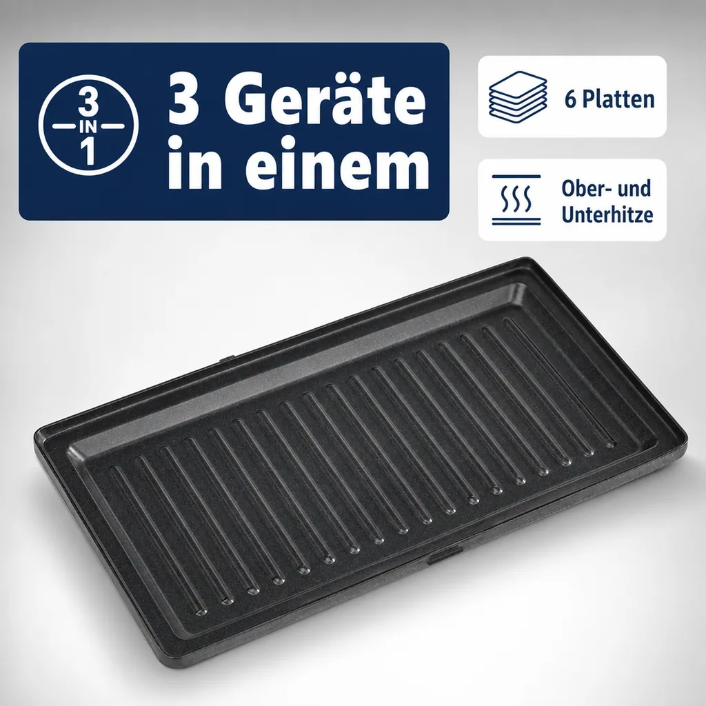 Tischgrill Vario 3in1 800W