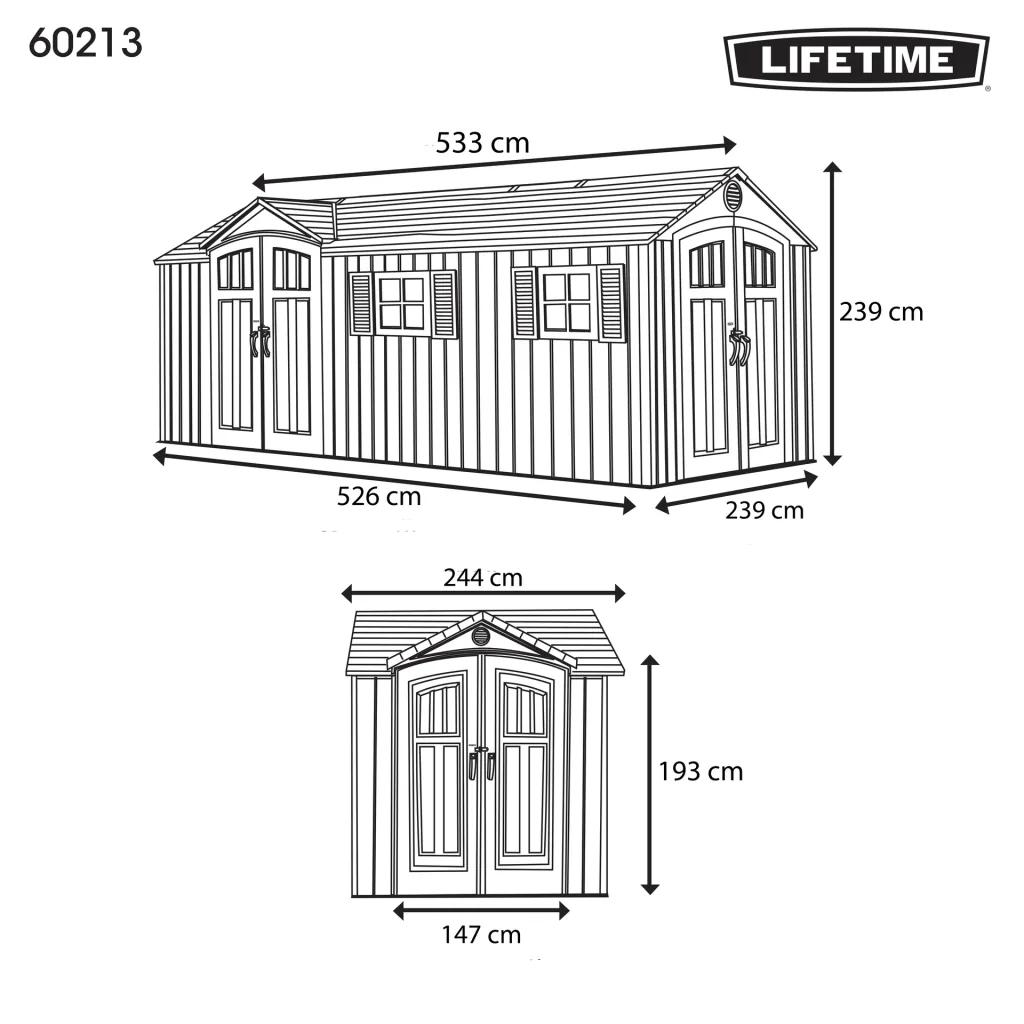 Lifetime Gerätehaus Chateau 13,05 m²