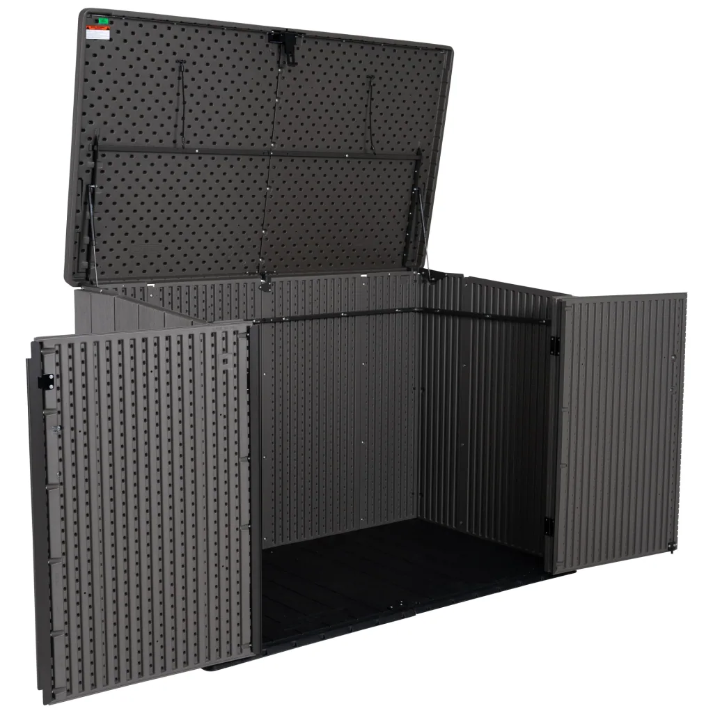 Lifetime Mülltonnenbox grau/braun