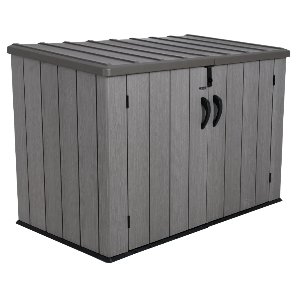 Lifetime Mülltonnenbox grau/braun