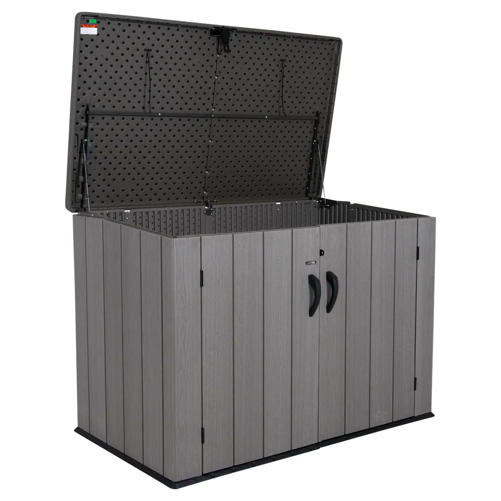 Lifetime Mülltonnenbox grau/braun