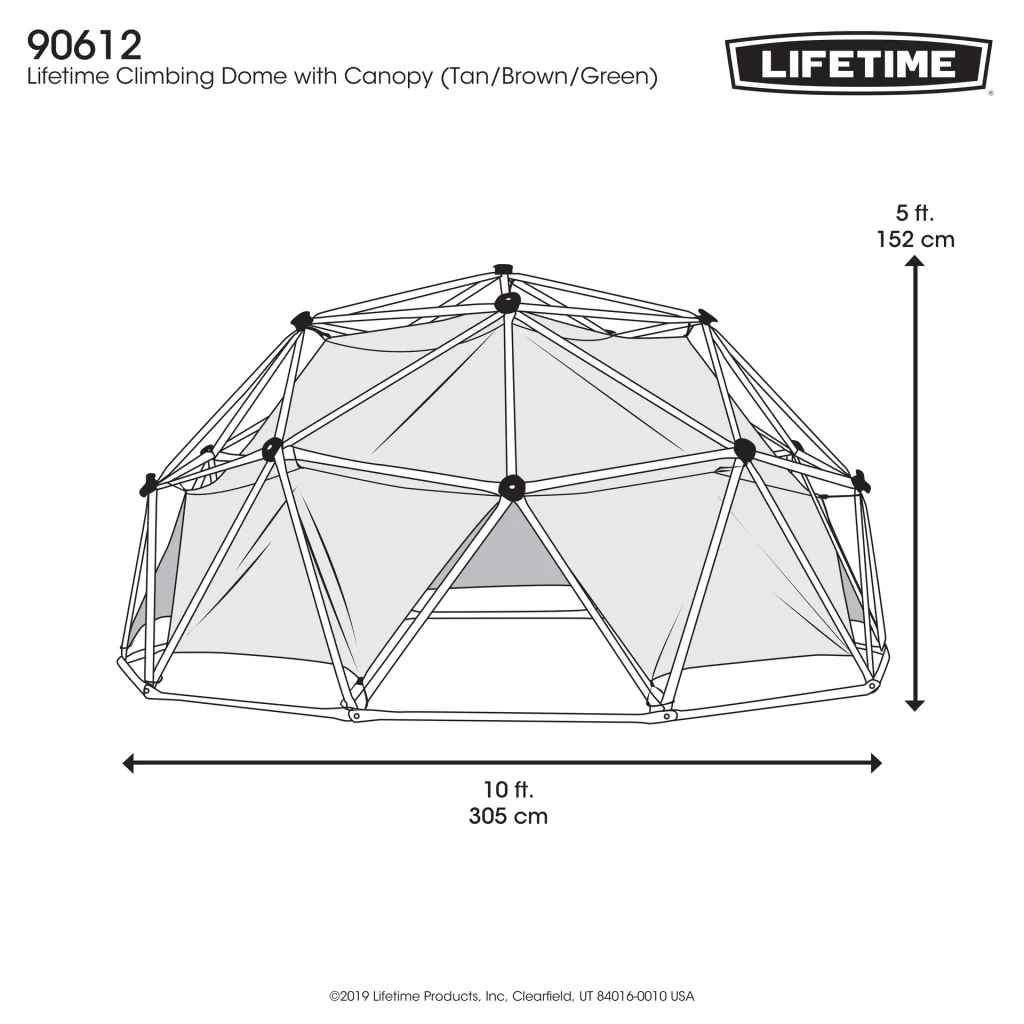 Geodome Kletterkugel mit Zelt
