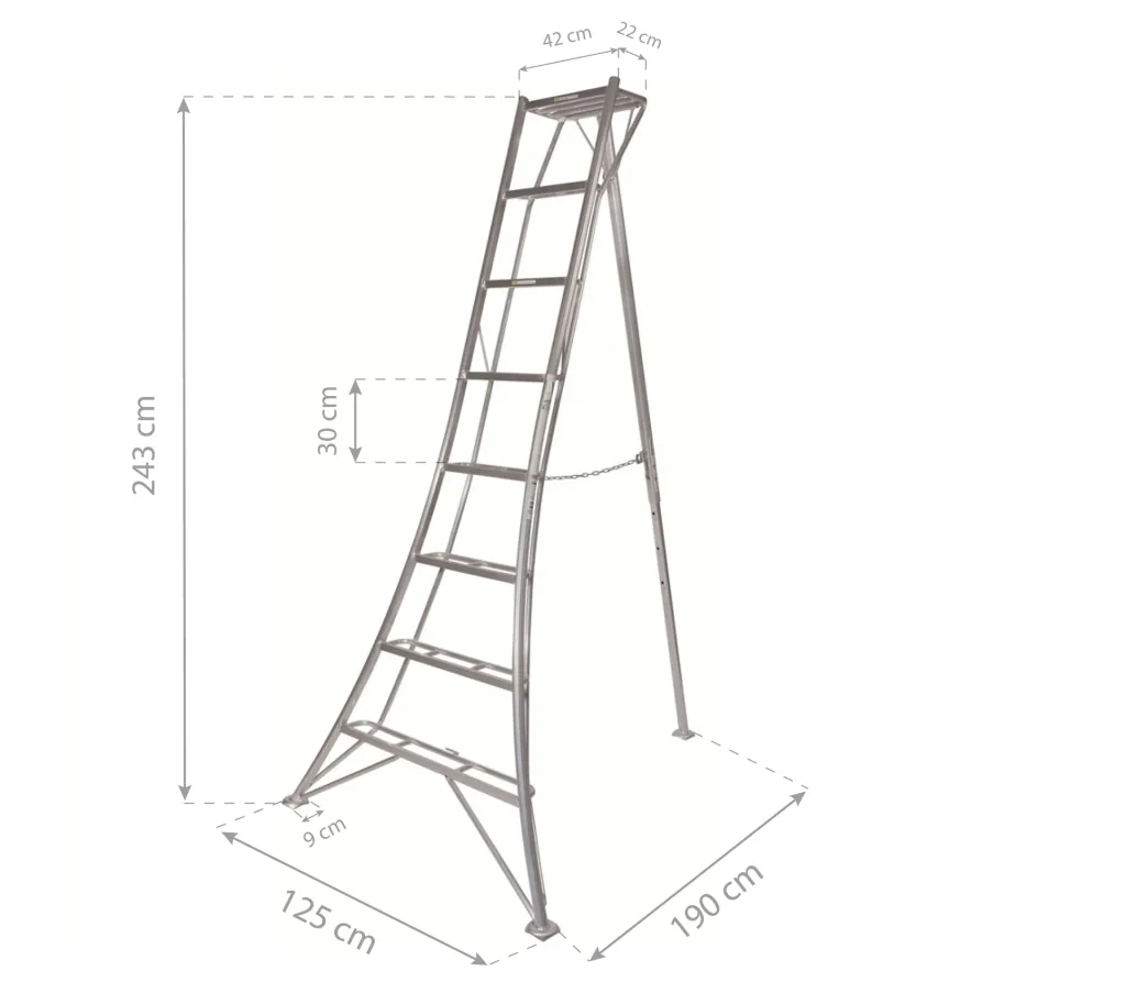 Niwaki 3-Holm-Gartenleiter, 240 cm