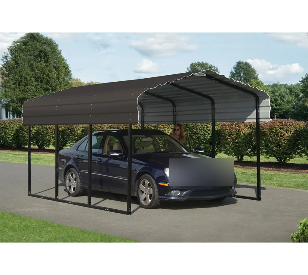 Stahlcarport Venedig 465 x 305 cm, schwarz