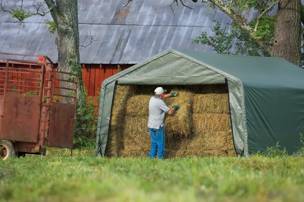 ShelterLogic Weidezelt 23,18 m², grün