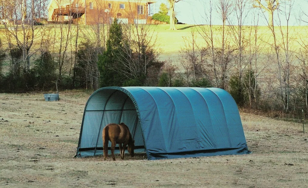 ShelterLogic Weidezelt Run-In-Shed 29,2 m², grün