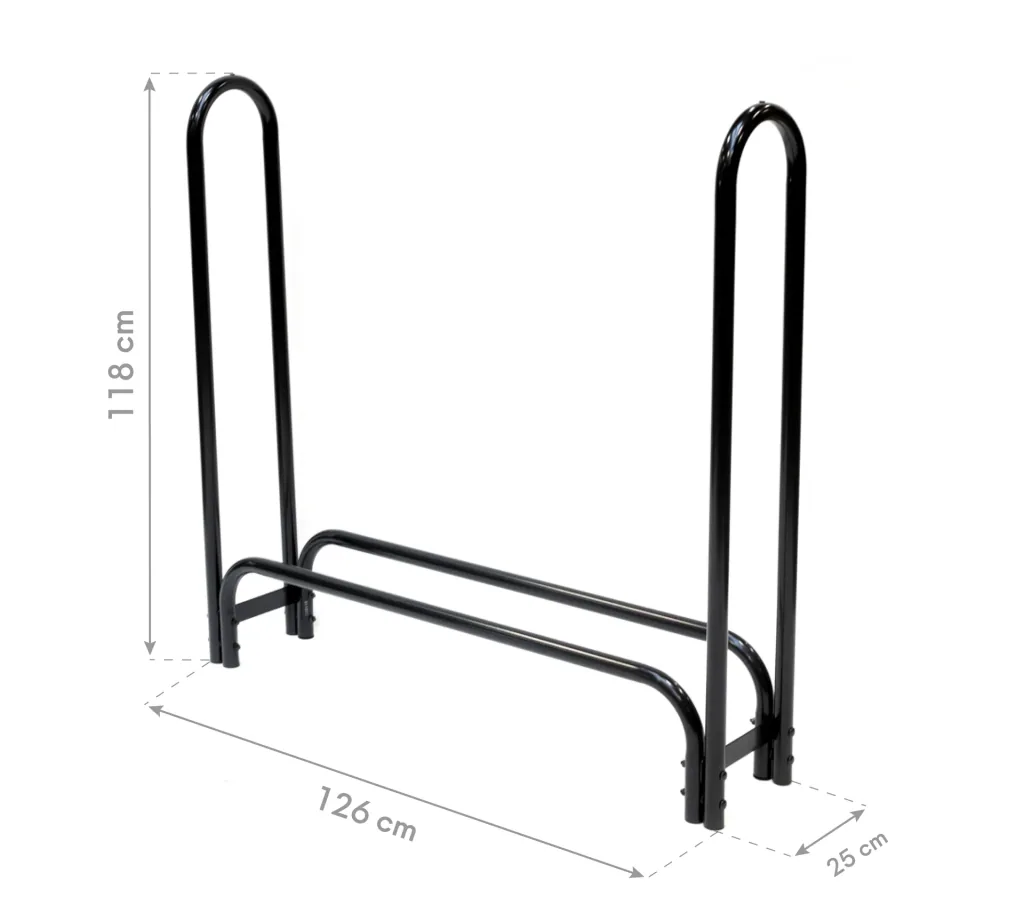 Kaminholzregal 126 cm, Traglast 500 kg