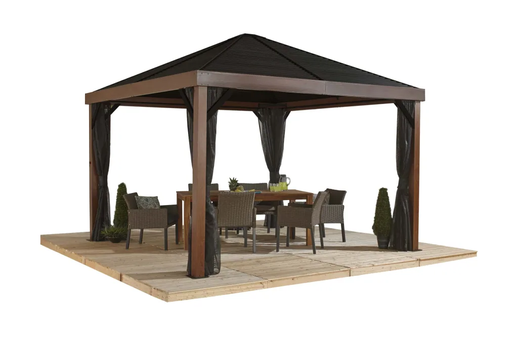 Sojag Pavillon Valencia 12x12 Holz-Edition