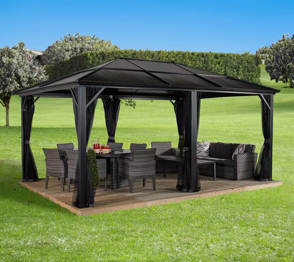 Sojag Vorhang-Set passend zum Pavillon Meridien 12x16