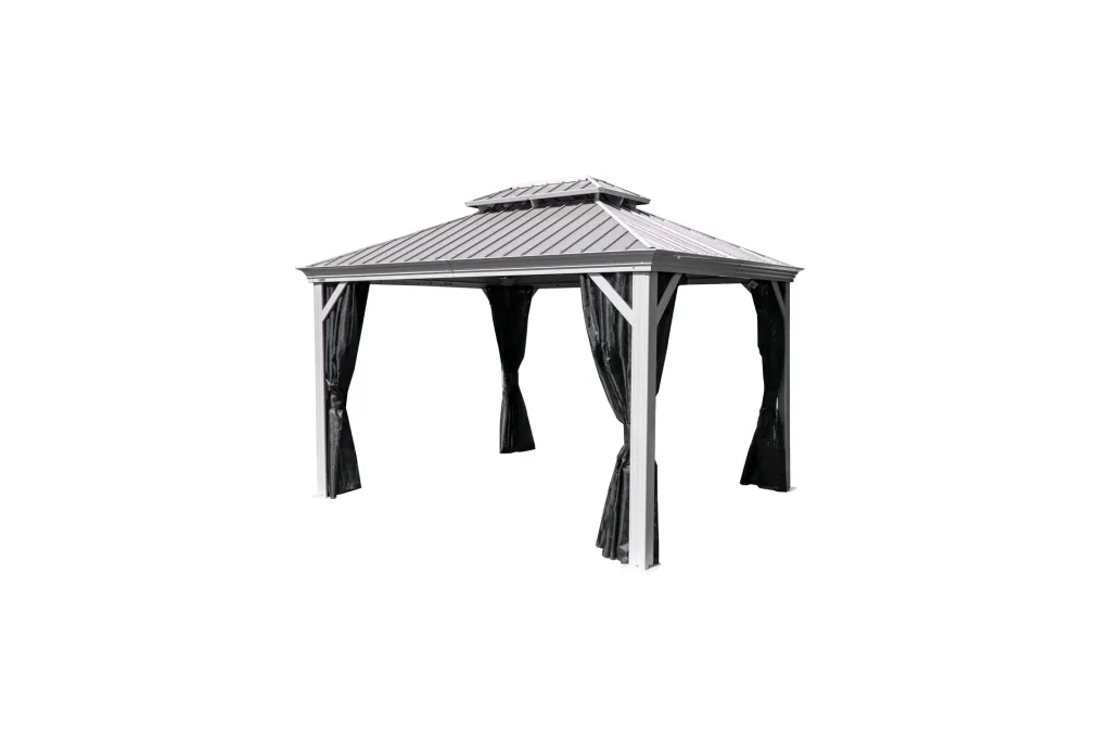 Sojag Vorhang-Set passend zum Pavillon Messina 12x16 champagner