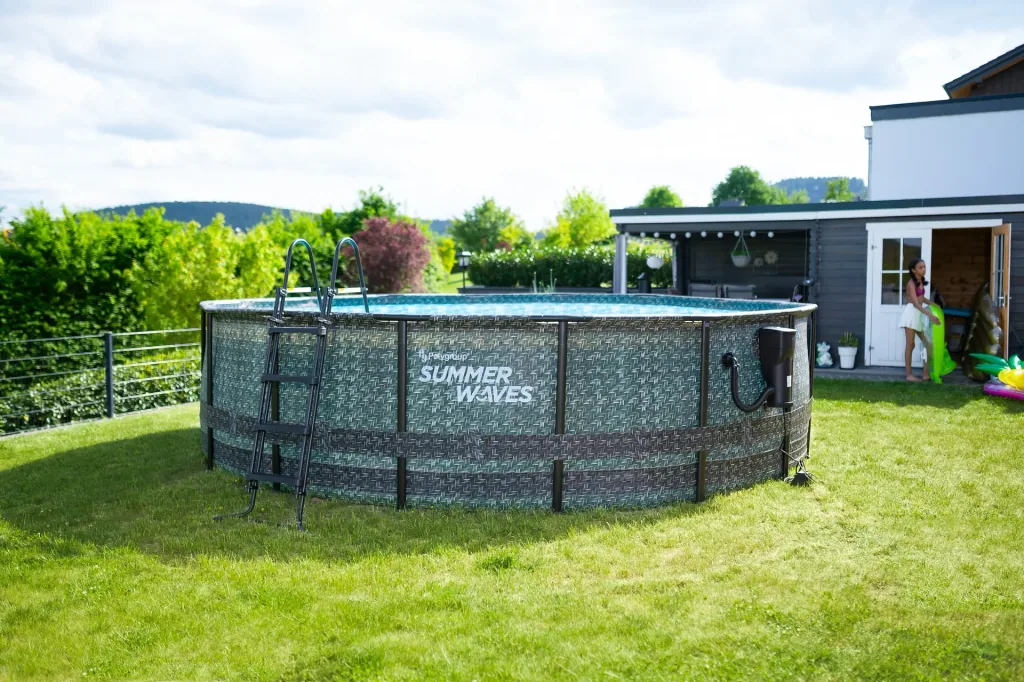 Pool Elite 488 x 122 cm, Rattan Grau