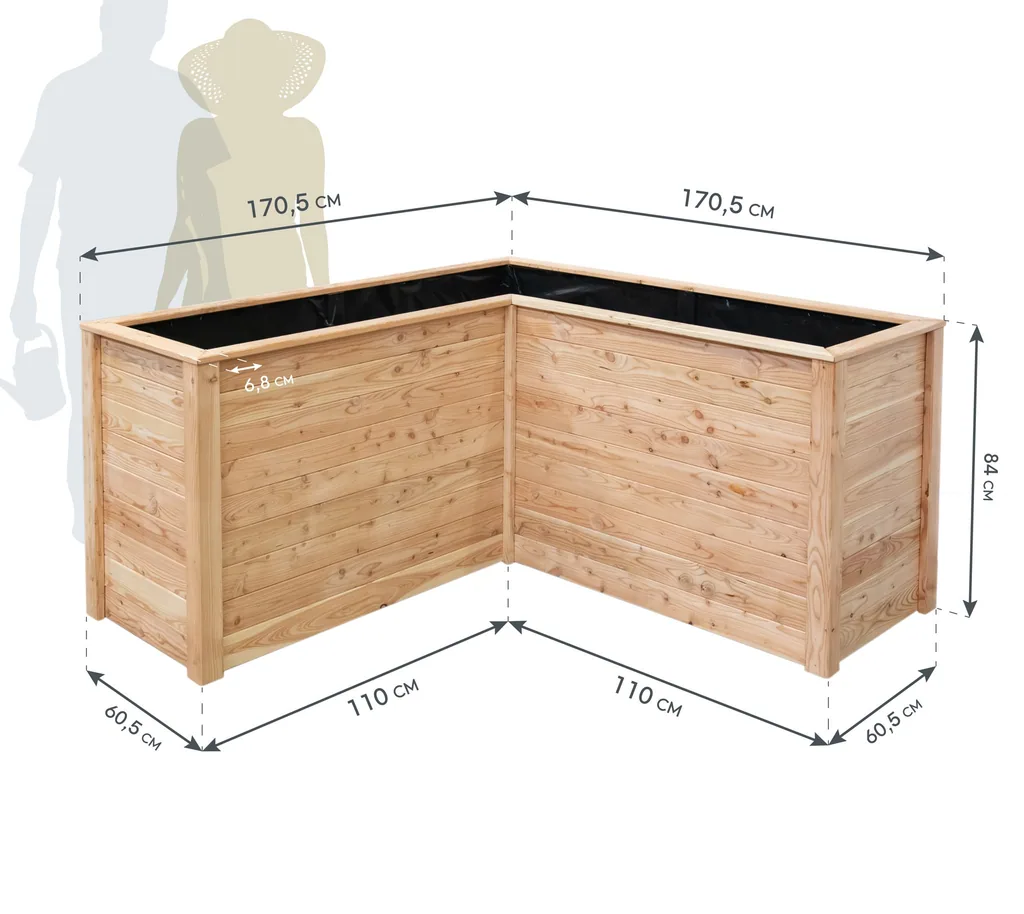 Westmann Hochbeet Klassik L Holz natur
