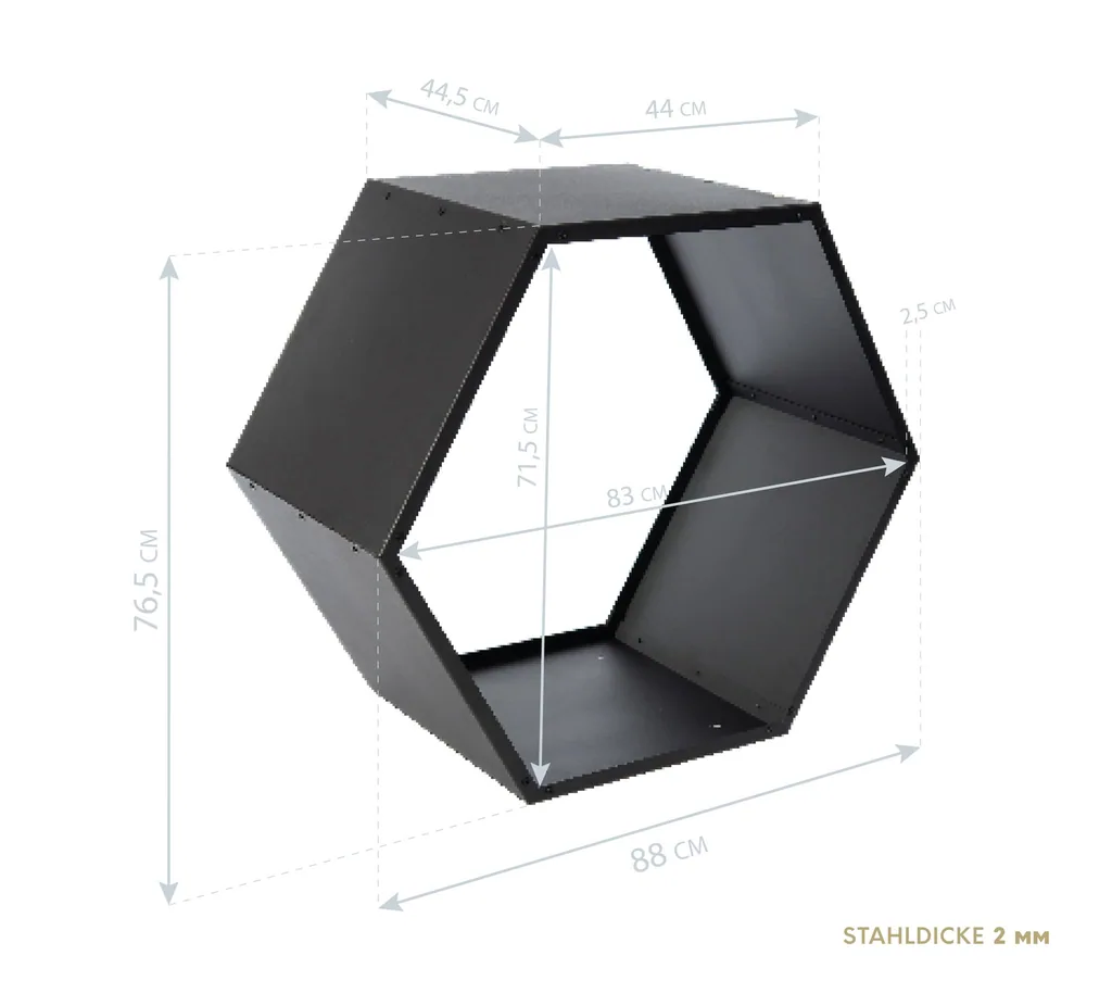 Westmann Kaminholzregal Biene Stahl schwarz
