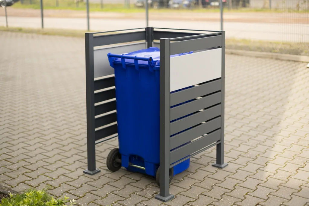 Westmann Mülltonnenverkleidung Planum 1er 120 cm anthrazit (1× 240 L)