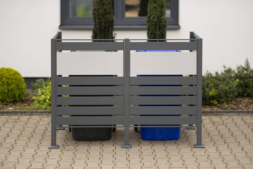 Westmann Mülltonnenverkleidung Planum 2er 120 cm anthrazit (2× 240 L)