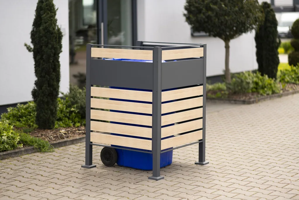 Westmann Mülltonnenverkleidung Planum 1er 120 cm holzoptik (1× 240 L)