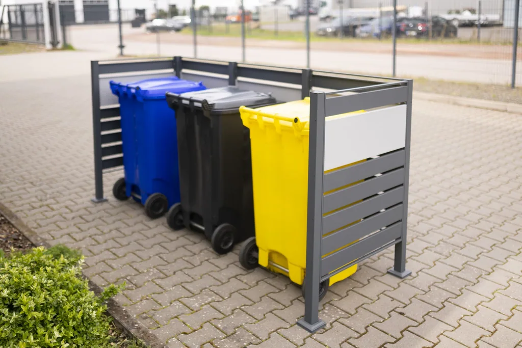 Westmann Mülltonnenverkleidung Planum 3er 120 cm anthrazit (3× 240 L)