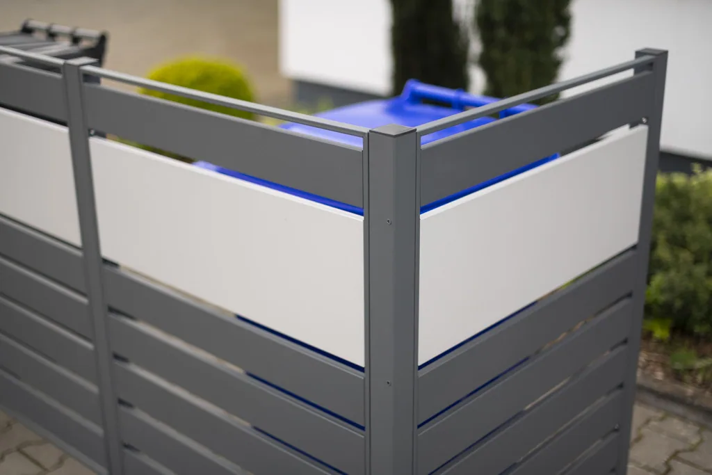 Westmann Mülltonnenverkleidung Planum 4er 120 cm anthrazit (4× 240 L)