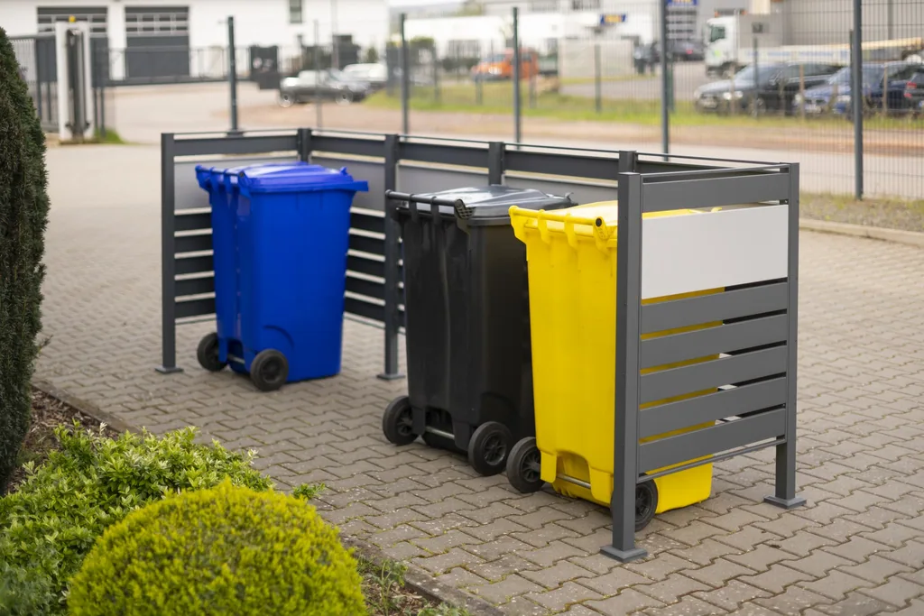 Westmann Mülltonnenverkleidung Planum 4er 120 cm anthrazit (4× 240 L)