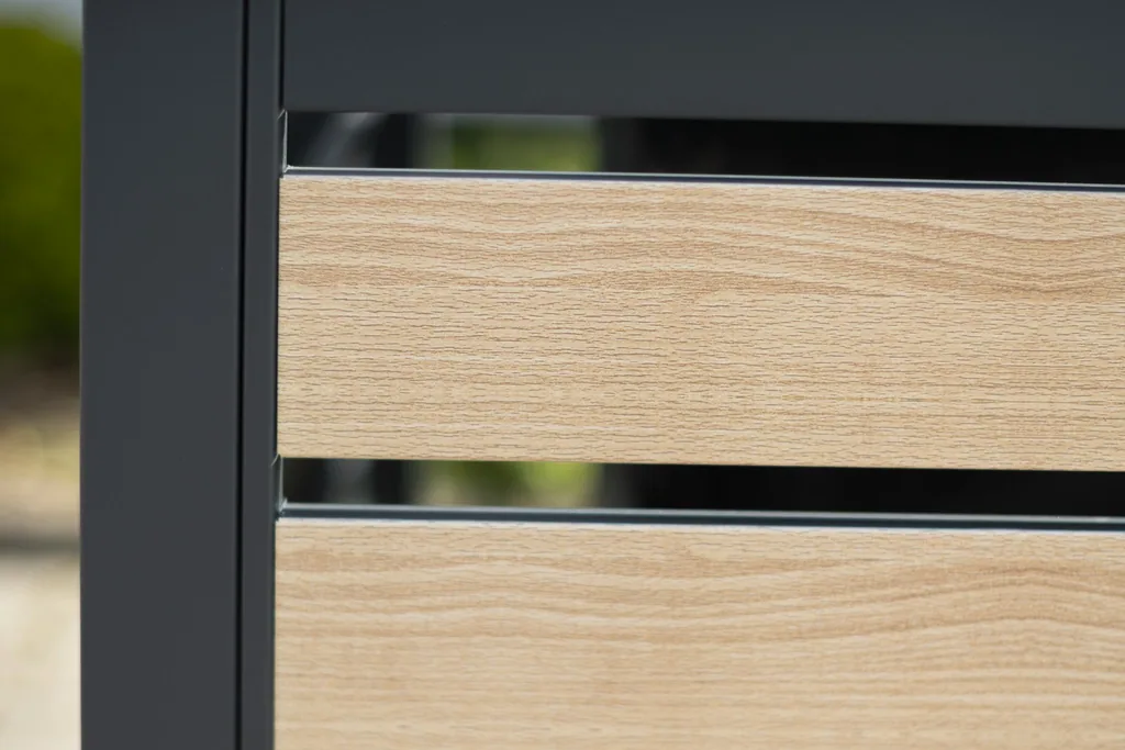 Westmann Mülltonnenverkleidung Planum 4er 120 cm holzoptik (4× 240 L)