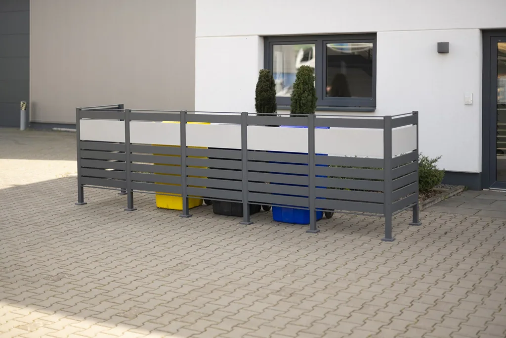 Westmann Mülltonnenverkleidung Planum 5er 120 cm anthrazit (5× 240 L)