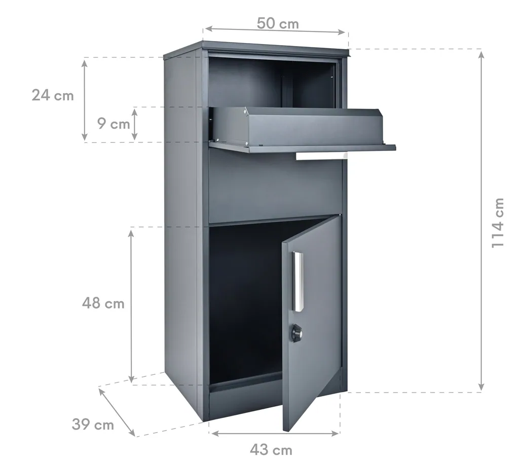 Westmann Paketbox Pepe Metall anthrazit