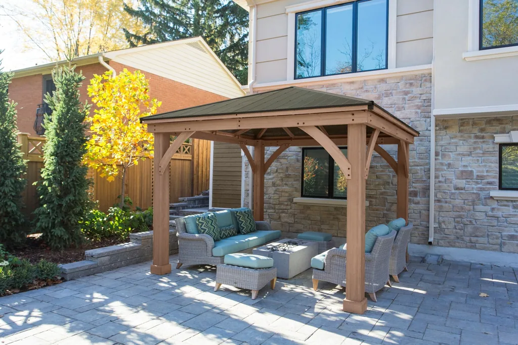 Westmann Holzpavillon Devon 12×12 Natur