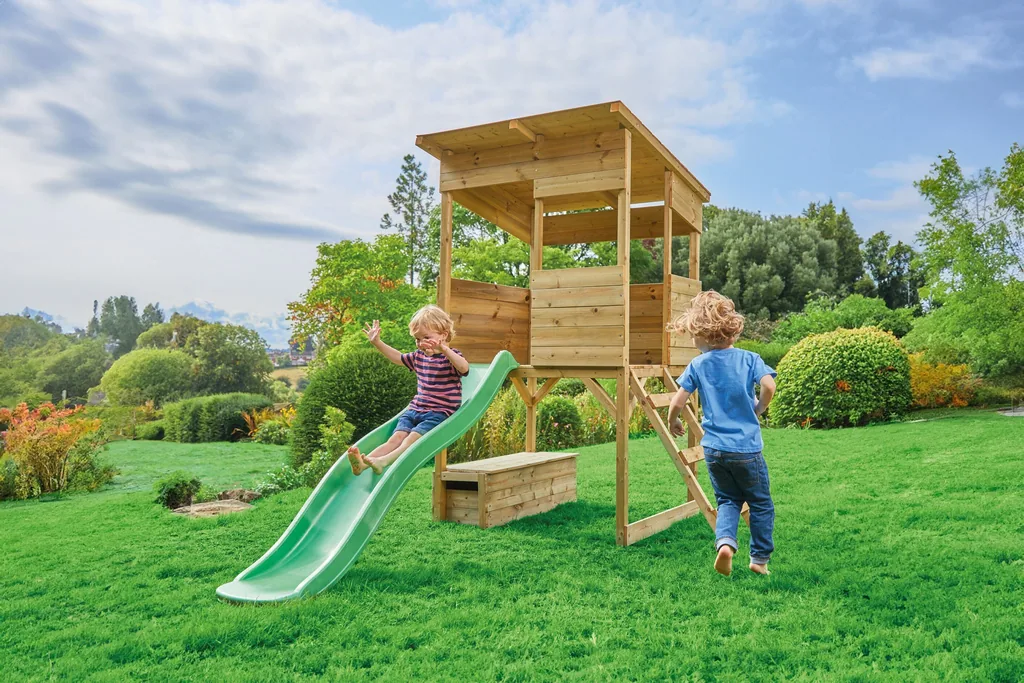 Westmann Stelzenhaus Wildnis Spielhaus mit Rutsche