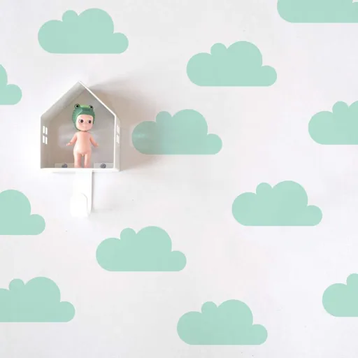 tresxics Wandsticker Wolken mint