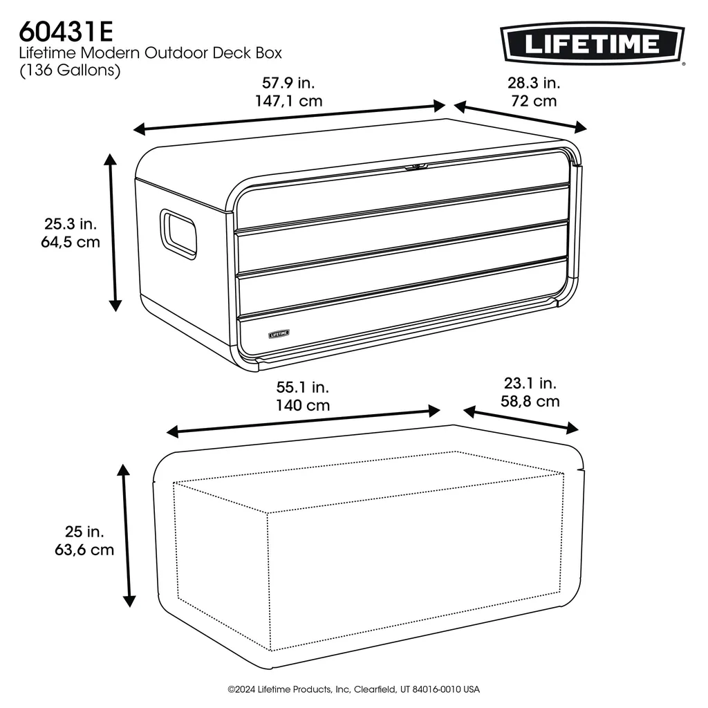 Lifetime Kissenbox Space L 515 L anthrazit