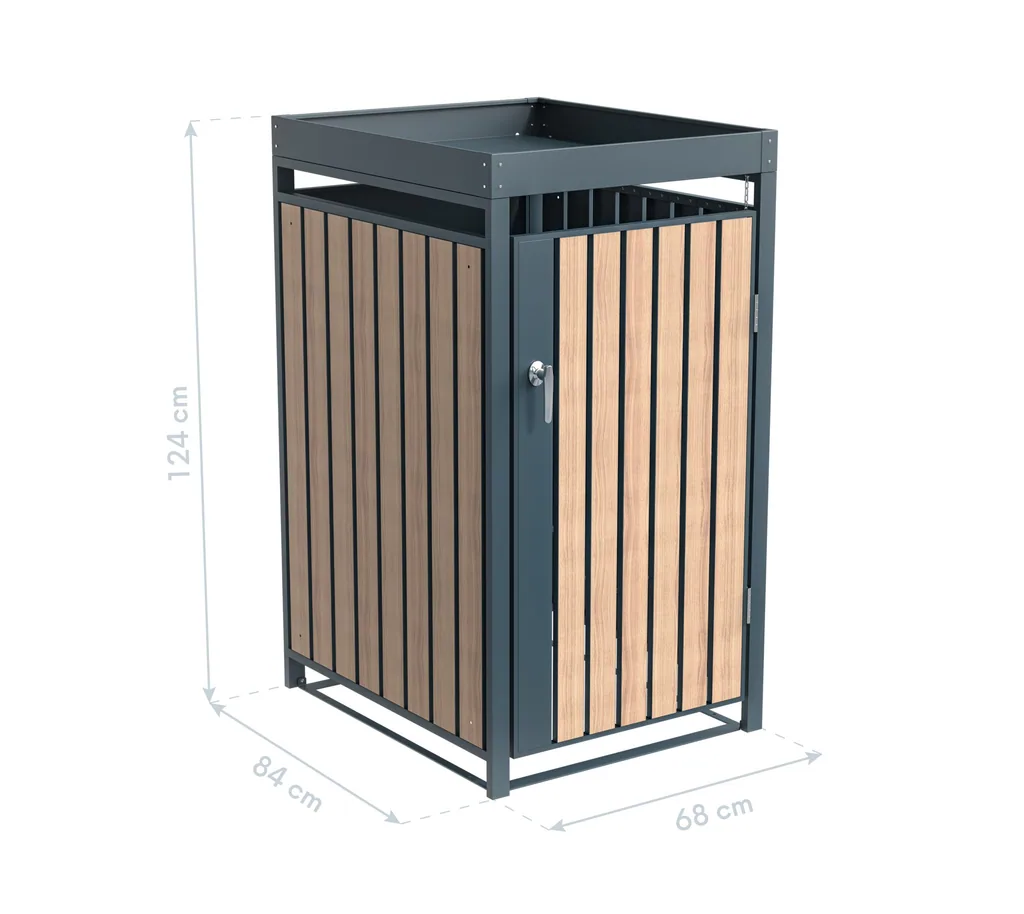 Westmann Mülltonnenbox Planta 1er anthrazit (1× 240 L)