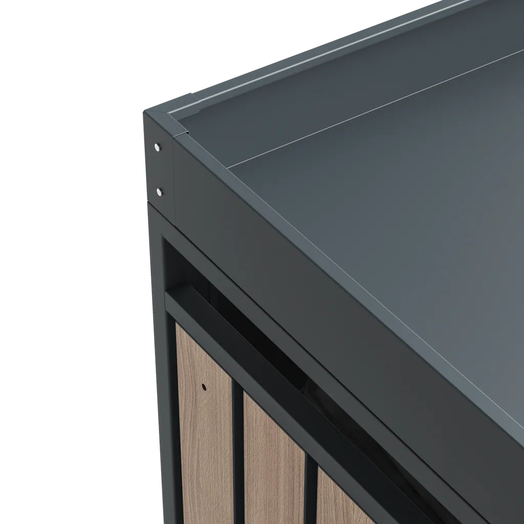 Westmann Mülltonnenbox Planta 5er anthrazit (5× 240 L)