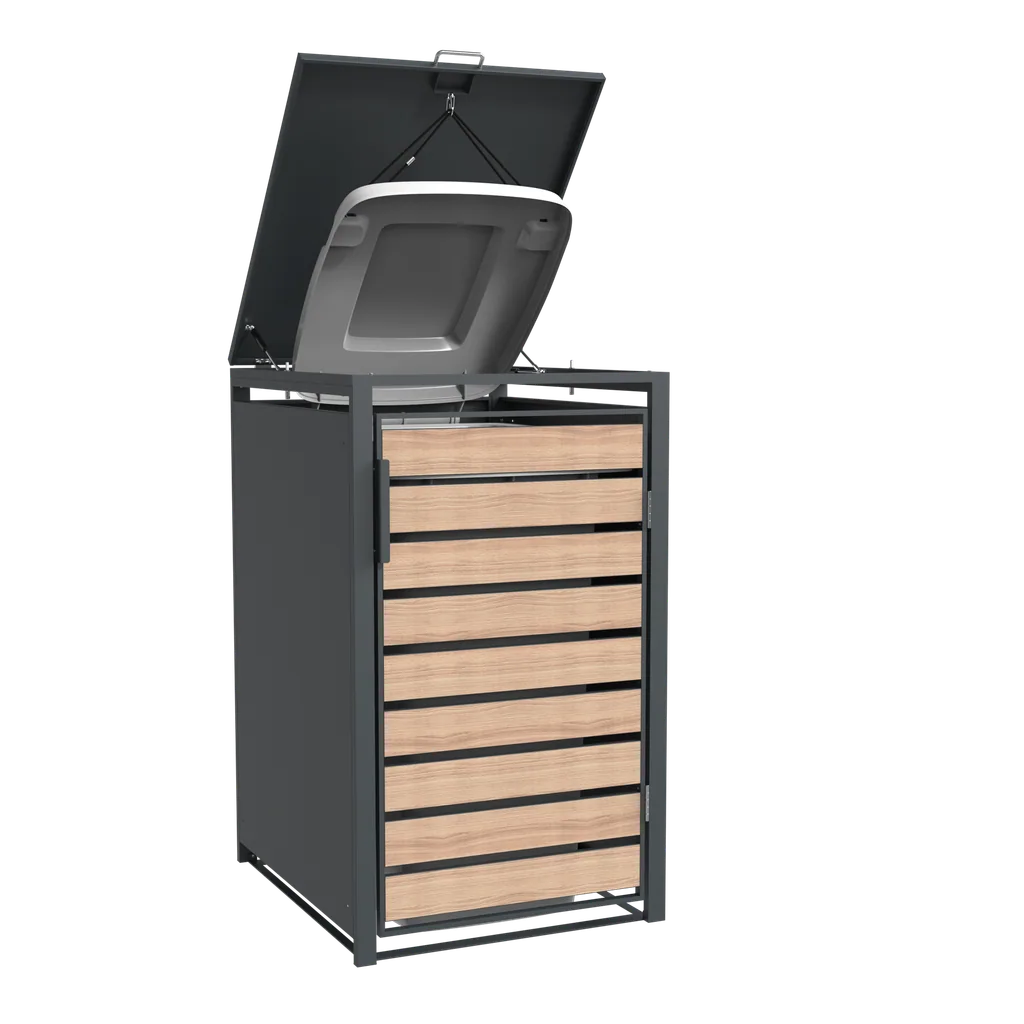 Westmann Mülltonnenbox Lacina 1er holzoptik (1× 240 L)
