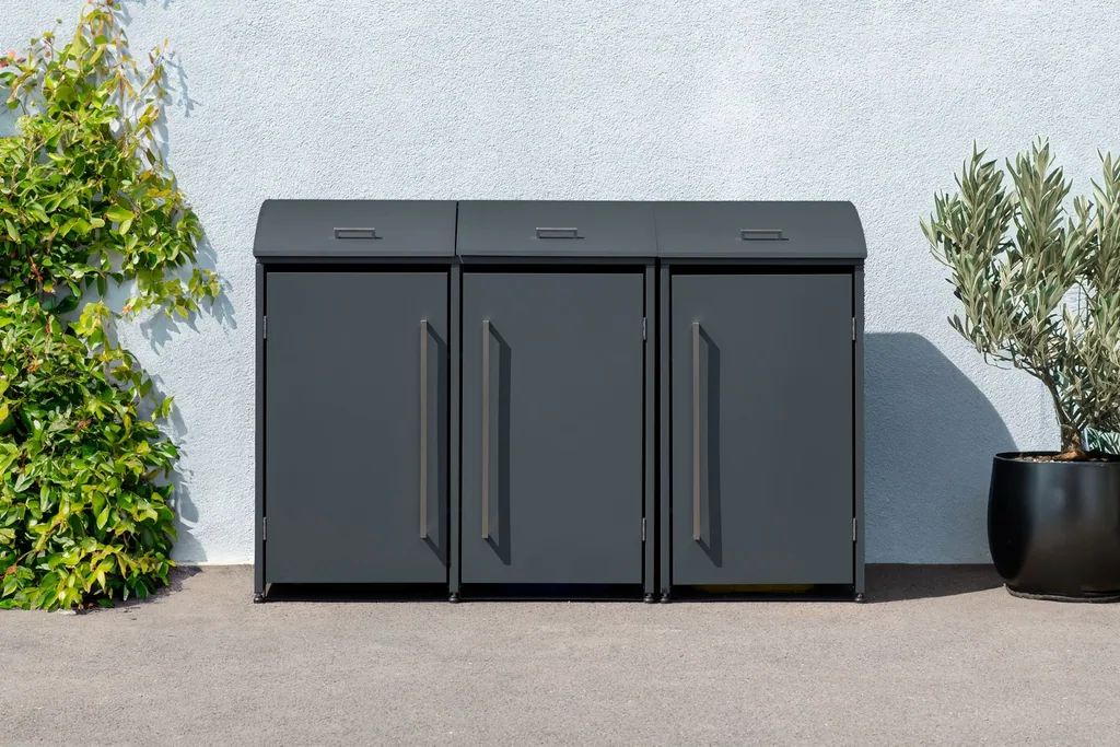 Westmann Mülltonnenbox Moderna 3er anthrazit (3× 240 L)