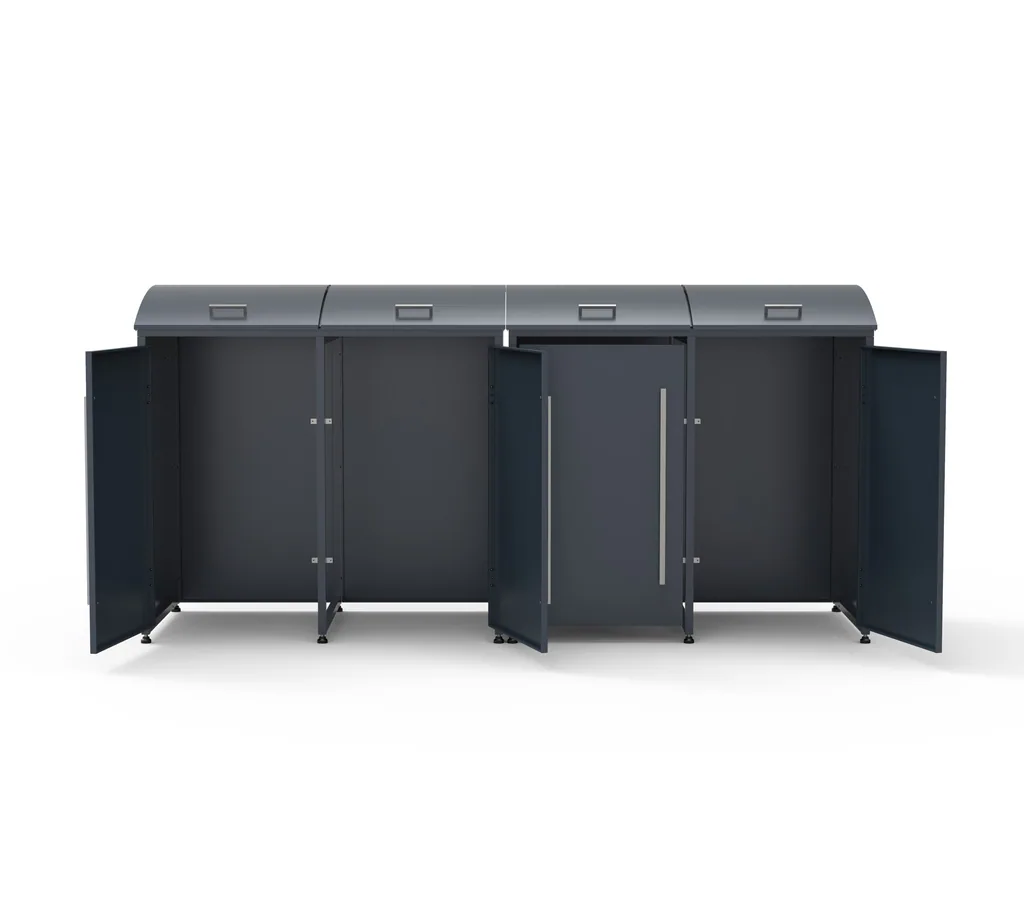 Westmann Mülltonnenbox Moderna 4er anthrazit (4× 240 L)