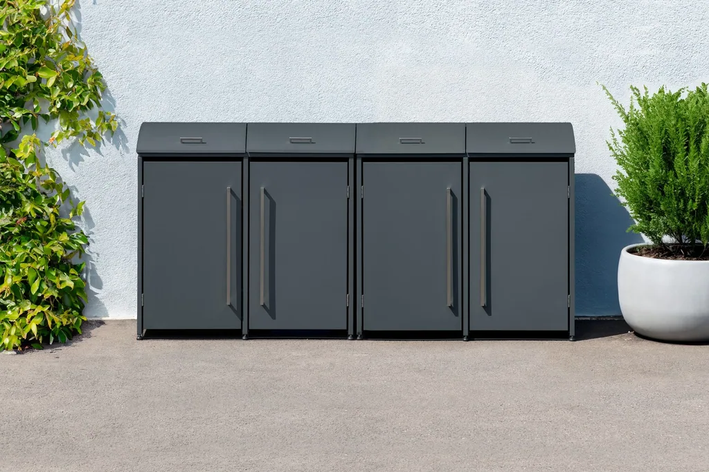 Westmann Mülltonnenbox Moderna 4er anthrazit (4× 240 L)
