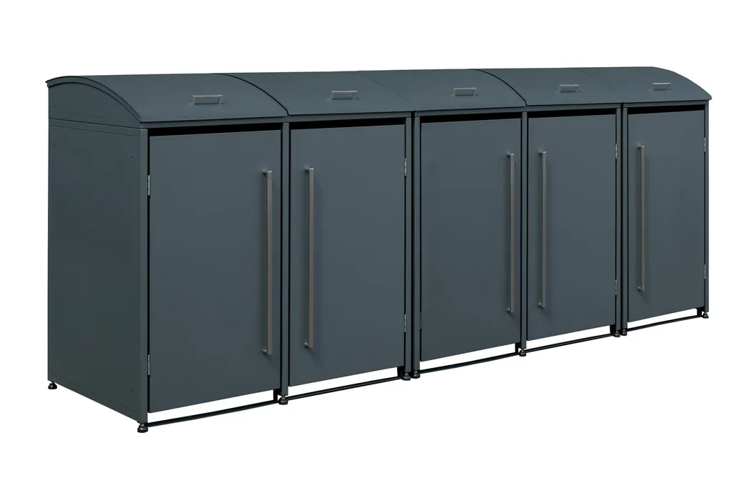 Westmann Mülltonnenbox Moderna 5er anthrazit (5× 240 L)