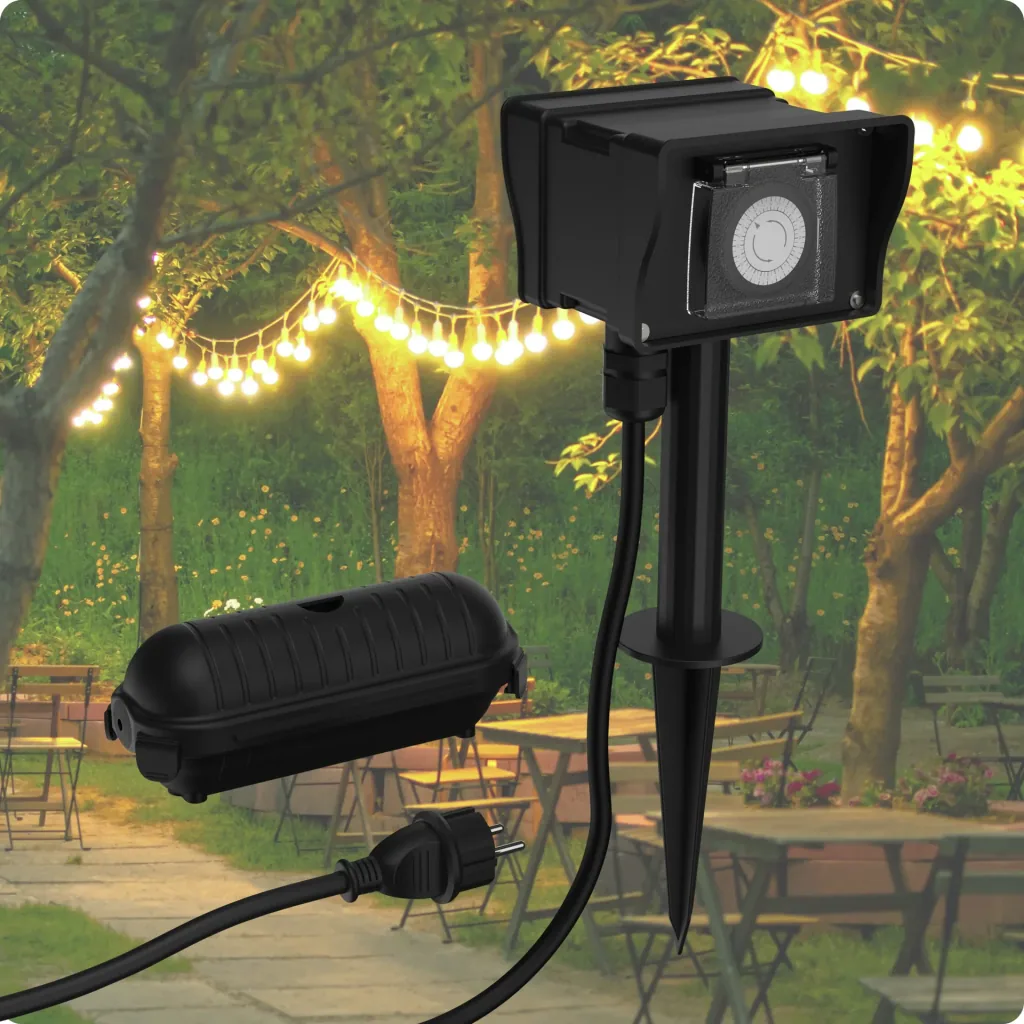 Outdoor Zeitschaltuhr AES8 mit 2 Steckdosen
