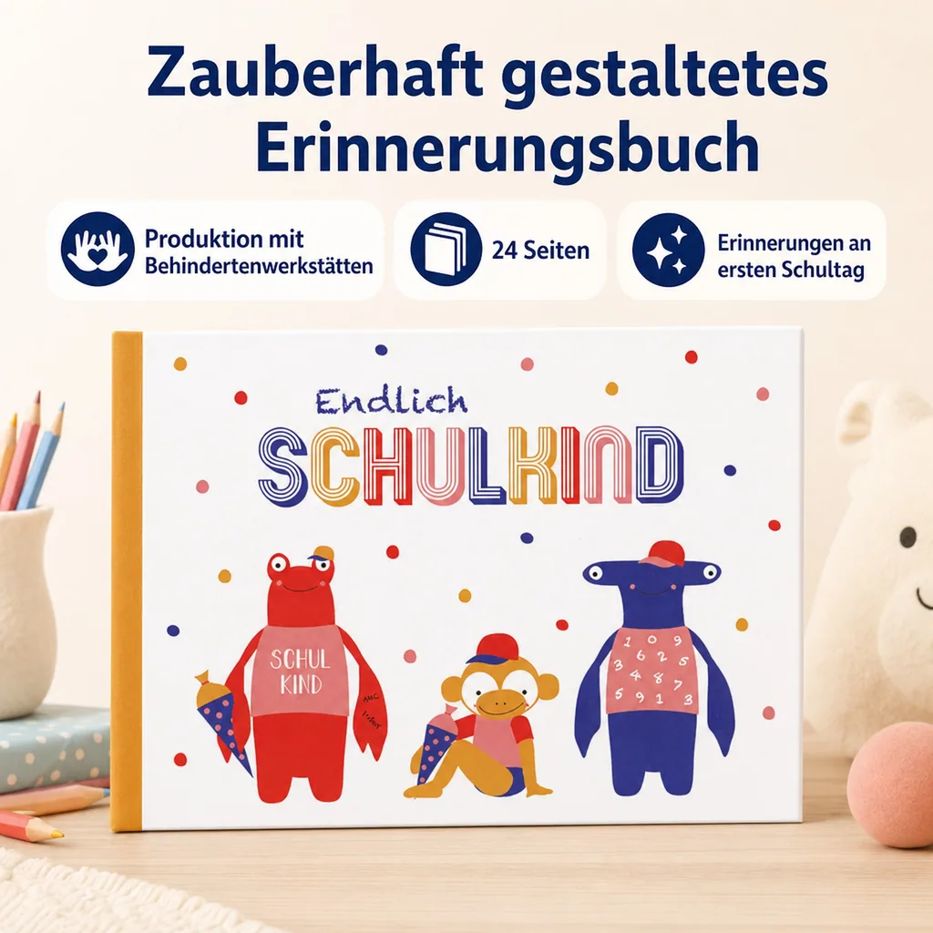 Ava & Yves Erinnerungsbuch "Endlich Schulkind"