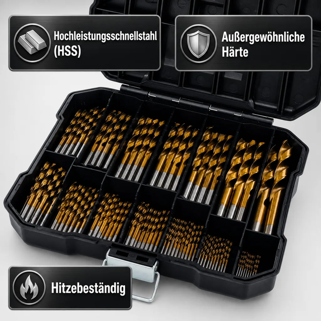 HSS-Spiralbohrer-Satz, 92-teilig