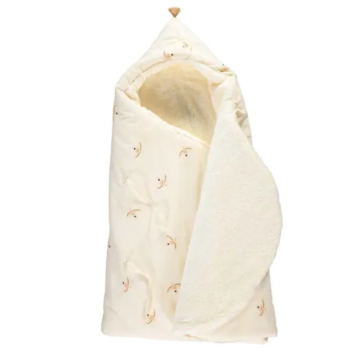 Nobodinoz Kinderwagen Sack "Cosy" Haiku Vögel