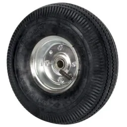 Luftbereiftes Rad für Sackkarre, Gummireifen mit Stahlfelge 254 mm, starker Grip, sanftes Rollen, Ersatzrad für Trolley, Wagen oder Schubkarre
