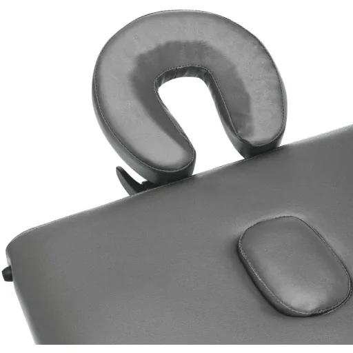 Massageliege mit 4 Zonen 186x68 cm Aluminiumrahmen anthrazit