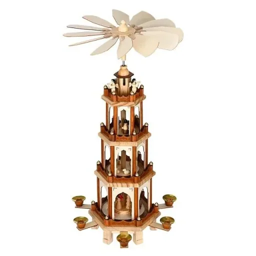 Weihnachtspyramide XL klassisches Holzdesign