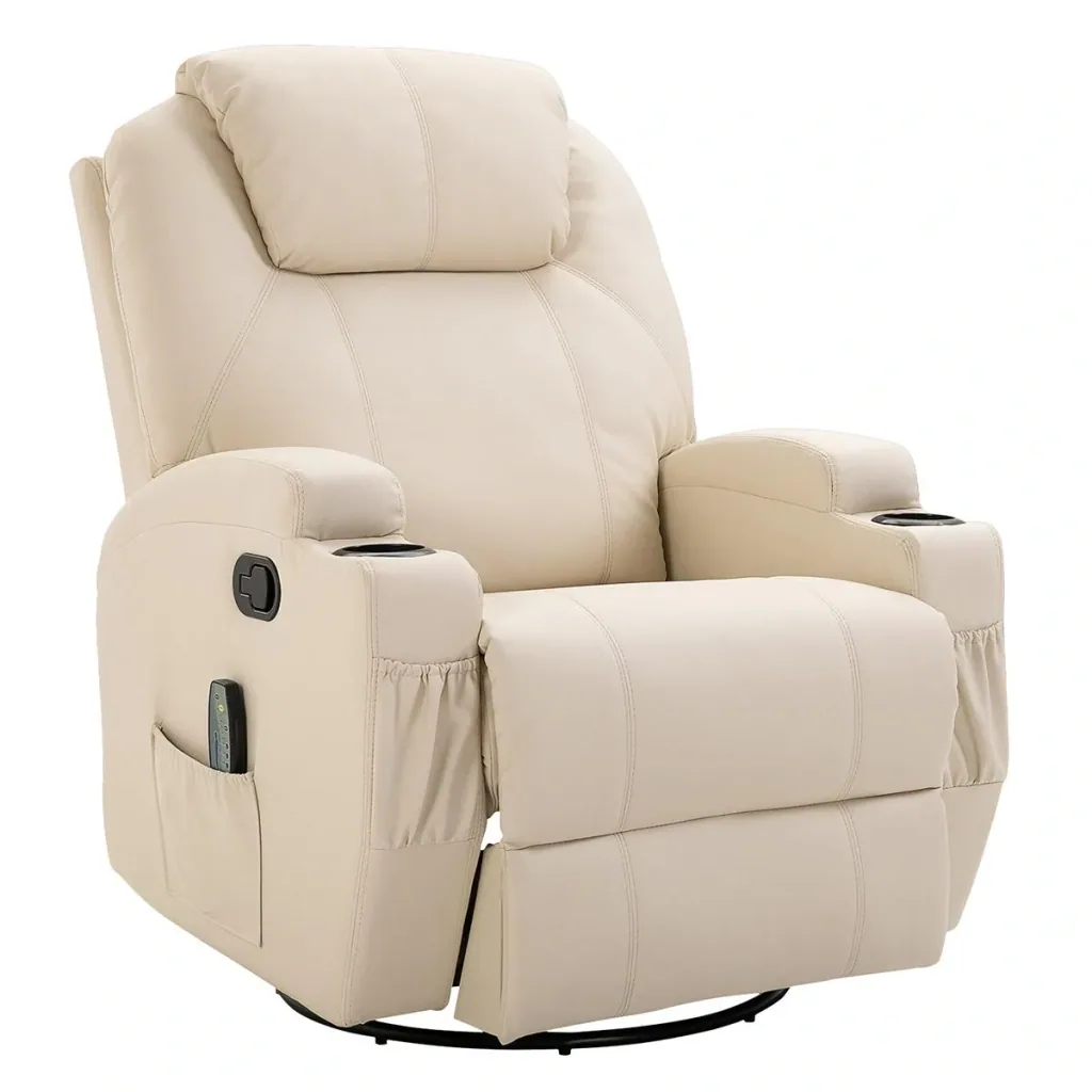 Massagesessel Relaxsessel Fernsehsessel Massagefunktion 5 Massage-Modi Liegefunktion PU-Leder Holz Metall Schaumstoff