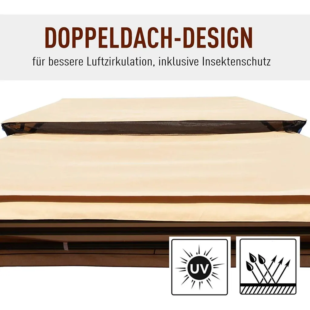 Gartenschaukel mit Seitenwänden