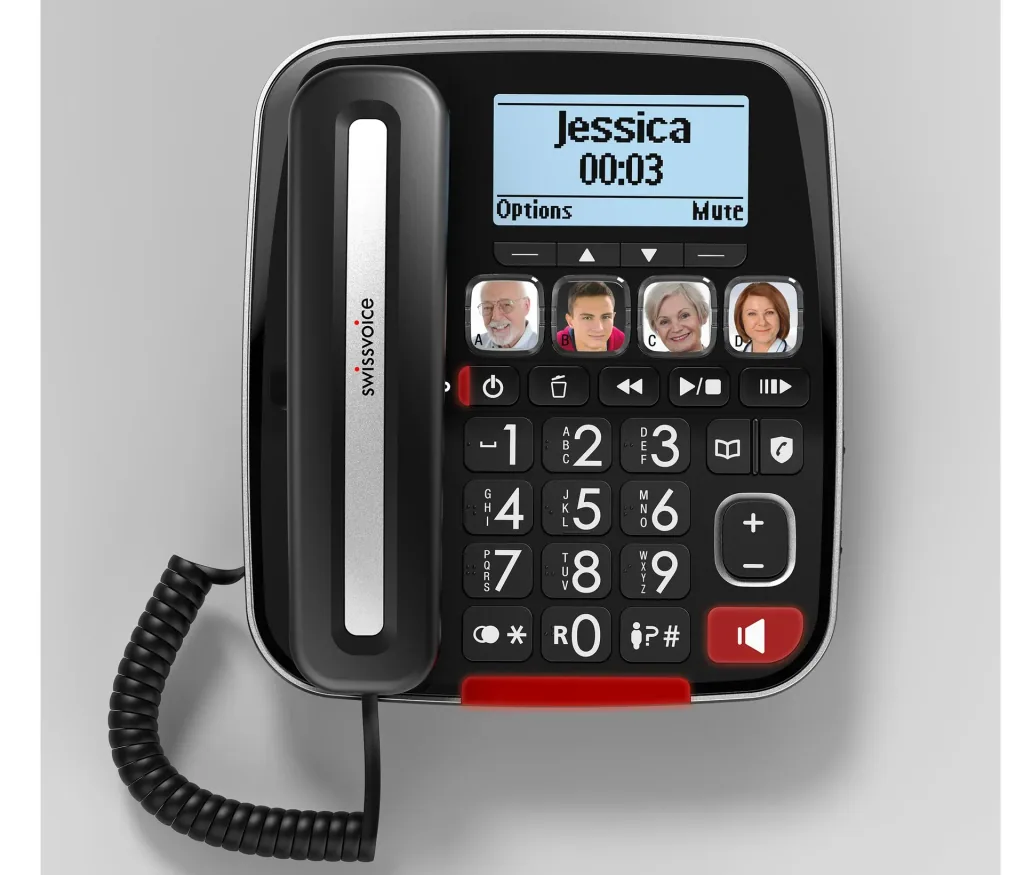 Senioren-Schnurlos-Telefon mit großen Tasten und hörgerätekompatibel