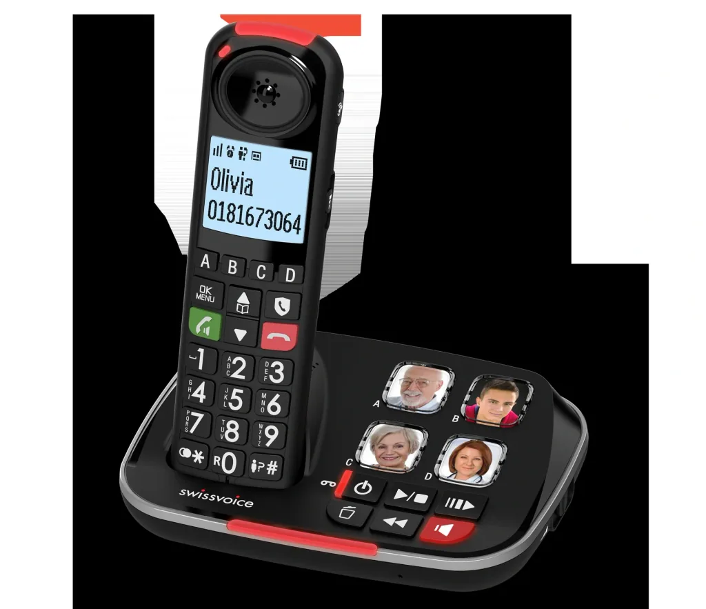 Senioren-Schnurlos-Telefon mit großen Tasten und hörgerätekompatibel