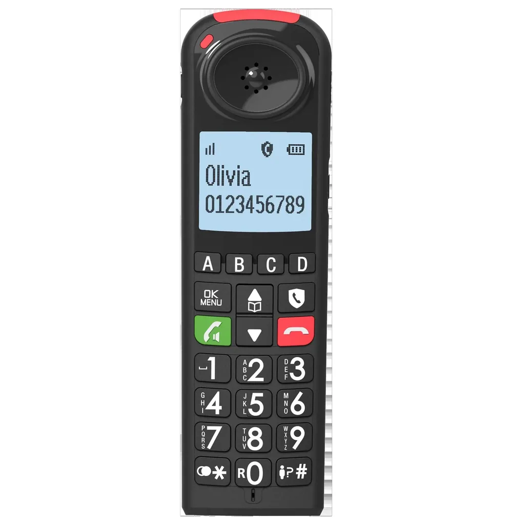 Senioren-Schnurlos-Telefon mit großen Tasten und hörgerätekompatibel